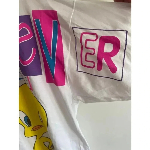 Deadstock Single Stitch Warner Brothers Tweety‎ Bird T-Shirt XL 90’s NWT 0302 - Picture 3 of 15